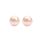 orange freshwater pearl stud earrings in sterling silver (8.5mm)