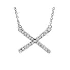 diamond hugs x-pendant layer necklace in yellow sterling silver (1/5 ctw)