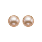 gold freshwater pearl stud earrings in sterling silver (10.5mm)