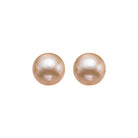 gold freshwater pearl stud earrings in sterling silver (8.5mm)