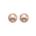 gold freshwater pearl stud earrings in sterling silver (9.5mm)