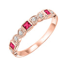 stackable bezel set ruby band in 10k rose gold (1/10 ct. tw.)