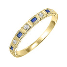 10k yellow gold stackable bezel sapphire band (1/15 ct. tw.)