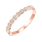 10k rose gold stackable bezel diamond band (1/10 ct. tw.)