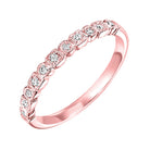 10k rose gold stackable prong diamond band (1/8 ct. tw.)