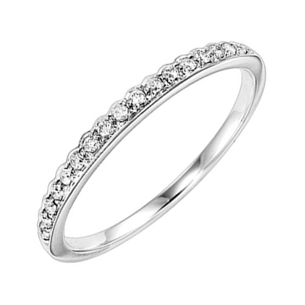 diamond 1/4 eternity asymmetrical band in 14k white gold