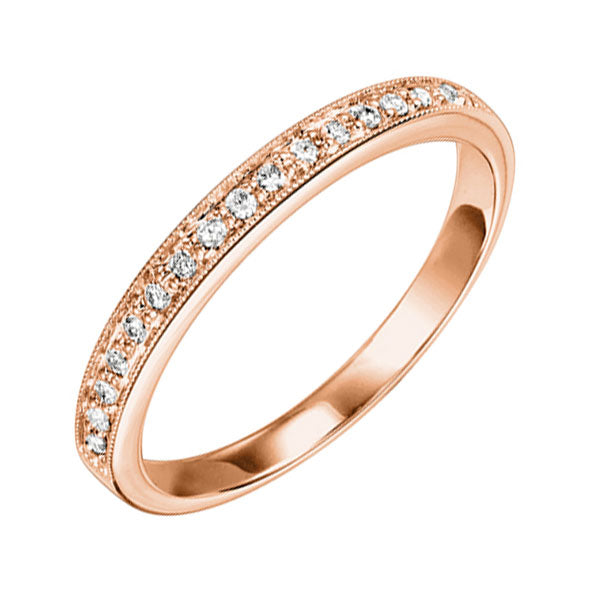 14k rose gold stackable prong diamond band (1/8 ct. tw.)