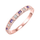 10k rose gold stackable bezel amethyst band (1/10 ct. tw.)