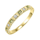 10k yellow gold stackable bezel peridot band (1/10 ct. tw.)