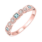 10k rose gold stackable bezel blue topaz band (1/10 ct. tw.)