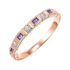 14k rose gold stackable bezel amethyst band (1/12 ct. tw.)