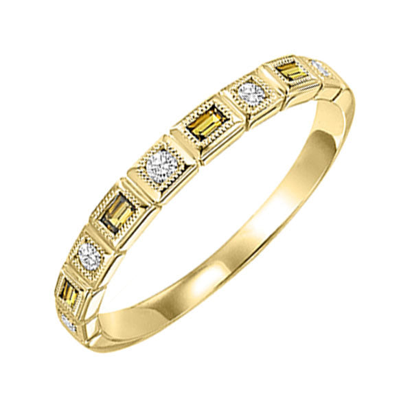 14k yellow gold stackable bezel citrine band (1/20 ct. tw.)