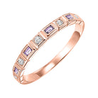 10k rose gold stackable bezel alexandrite band (1/10 ct. tw.)