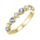 10k yellow gold stackable prong alexandrite band (1/20 ct. tw.)