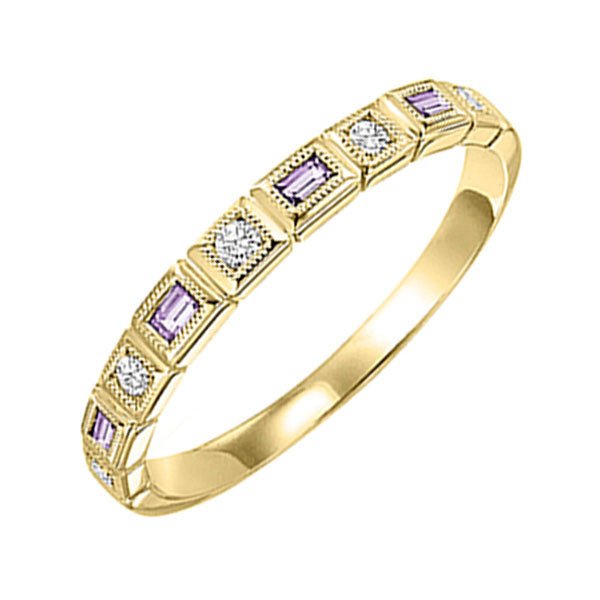 14k yellow gold stackable bezel alexandrite band (1/10 ct. tw.)