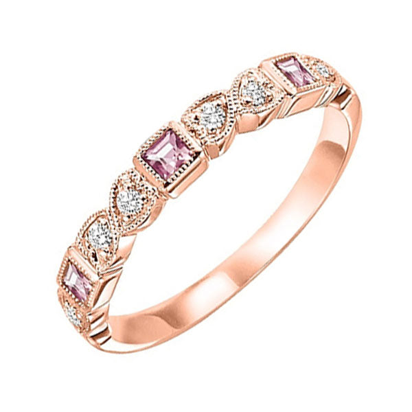 14k rose gold stackable bezel alexandrite band