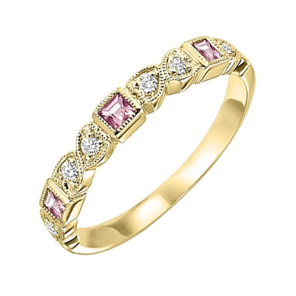 14k yellow gold stackable bezel alexandrite band