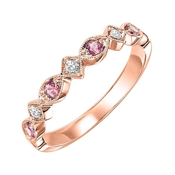 14k rose gold stackable prong alexandrite band (1/20 ct. tw.)