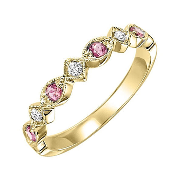 14k yellow gold stackable prong alexandrite band (1/20 ct. tw.)