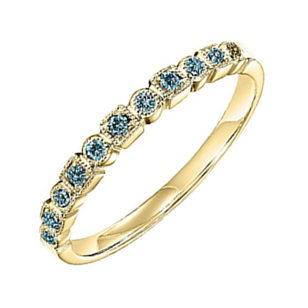 10k yellow gold stackable prong colored diamond band (1/10 ct. tw.)