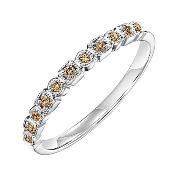 14k white gold stackable prong colored diamond band (1/10 ct. tw.)