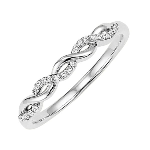 10k white gold stackable prong diamond band (1/20 ct. tw.)