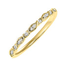 10k yellow gold stackable prong diamond band (1/12 ct. tw.)