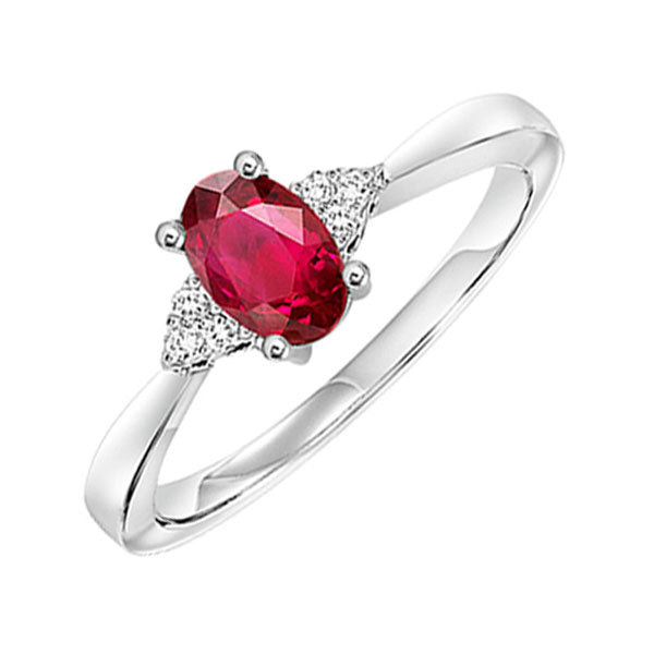 10k white gold prong ruby ring (1/25 ct. tw.)