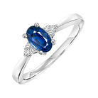 10k white gold prong sapphire ring (1/25 ct. tw.)