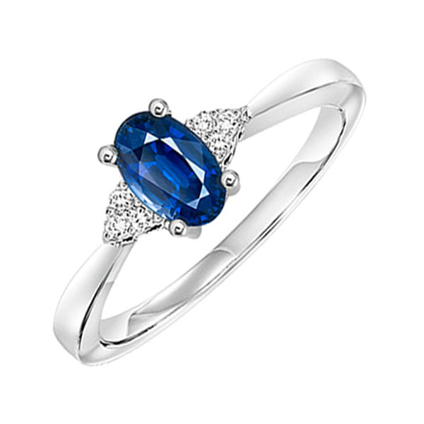 10k white gold prong sapphire ring (1/25 ct. tw.)