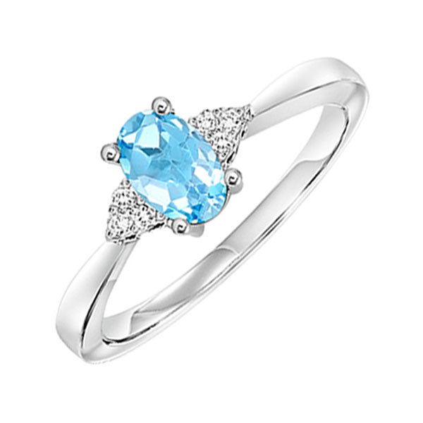 10k white gold prong blue topaz ring (1/25 ct. tw.)