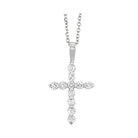 diamond classic cross pendant in 14k white gold (1 ctw)