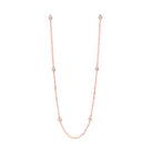 diamond station necklace in 14k rose gold (1/4 ctw)