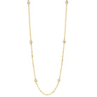 diamond station necklace in 14k yellow gold (1/4 ctw)