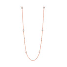 diamond station necklace in 14k rose gold (1 ctw)