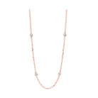 diamond station necklace in 14k rose gold (2 ctw)