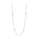 diamond station necklace in 14k white gold (2 ctw)