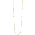 diamond station necklace in 14k yellow gold (2 ctw)