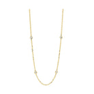 diamond station necklace in 14k yellow gold (2 ctw)