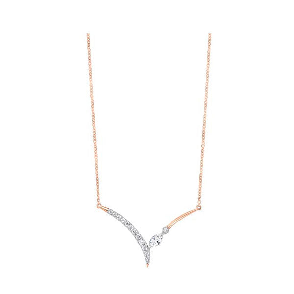 diamond v-shaped chevron pendant necklace (1/3 ctw)