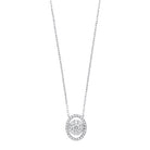 oval diamond halo pendant in14k white gold (1/2 ct. tw.)