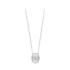 oval diamond halo pendant in14k white gold (1/2 ct. tw.)