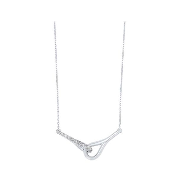 interlocking bar diamond pendant in 14k white gold (1/2 ct. tw.)