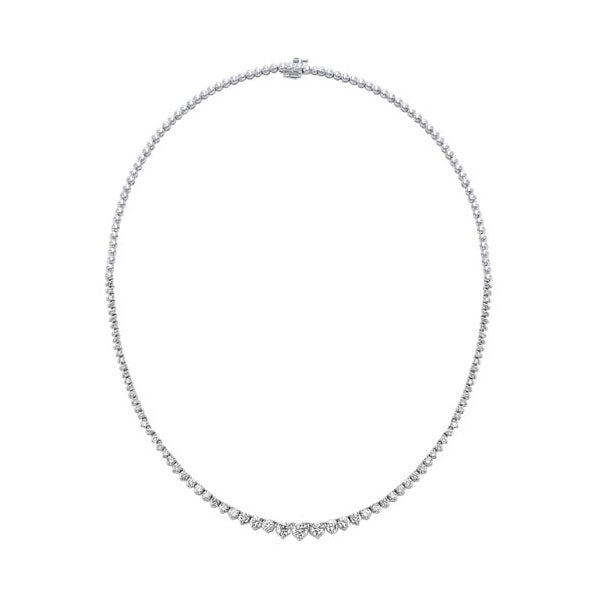 diamond anniversary necklace in 14k white gold (5 ctw)