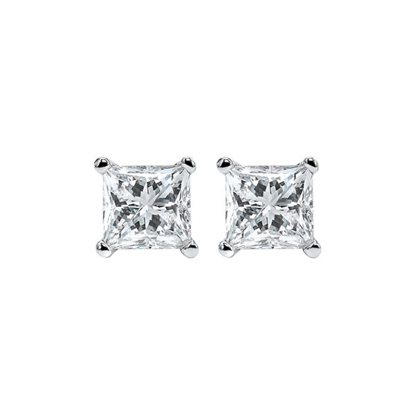 princess cut diamond studs in 14k white gold (1 1/4 ct. tw.) i1/i2 - g/h