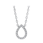 diamond teardrop outline pendant in 14k white gold (1/20 ct. tw.)