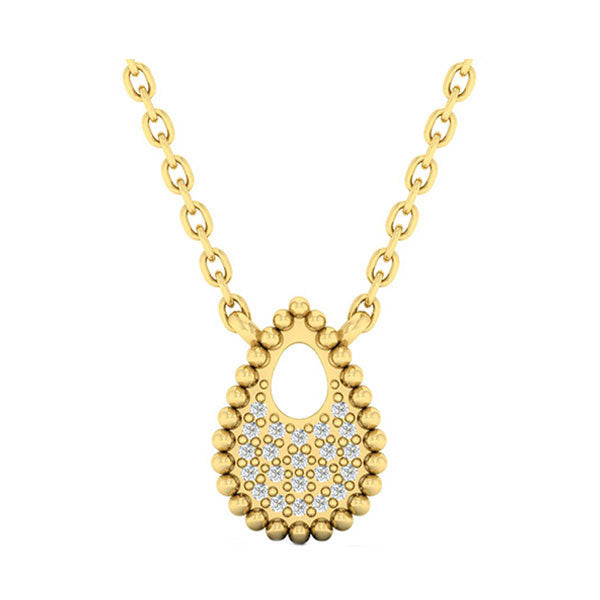 diamond starlight sky teardrop pendant necklace in 14k yellow gold (0.04ctw)