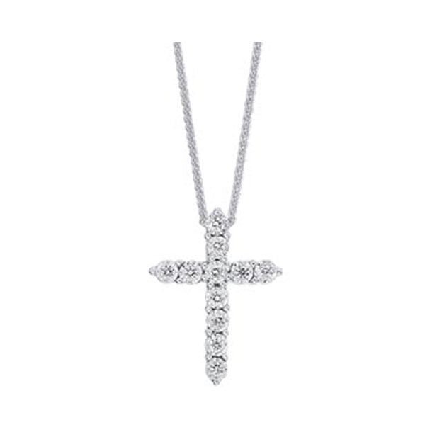 diamond cross pendant in 10k white gold (1/10 ct. tw.)