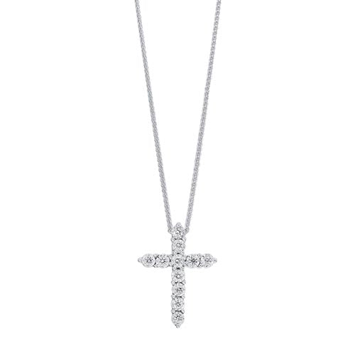 diamond cross pendant in sterling silver (1/10 ct. tw.)