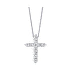 diamond cross pendant in sterling silver (1/10 ct. tw.)